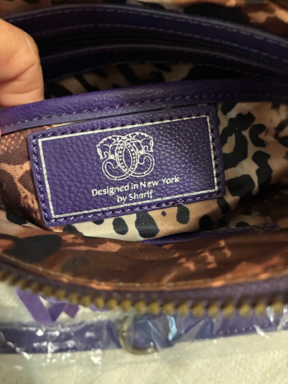 Sharif NWT Purple Crossbody Bag w/Suede Studded Fringe - Picture 12 of 14